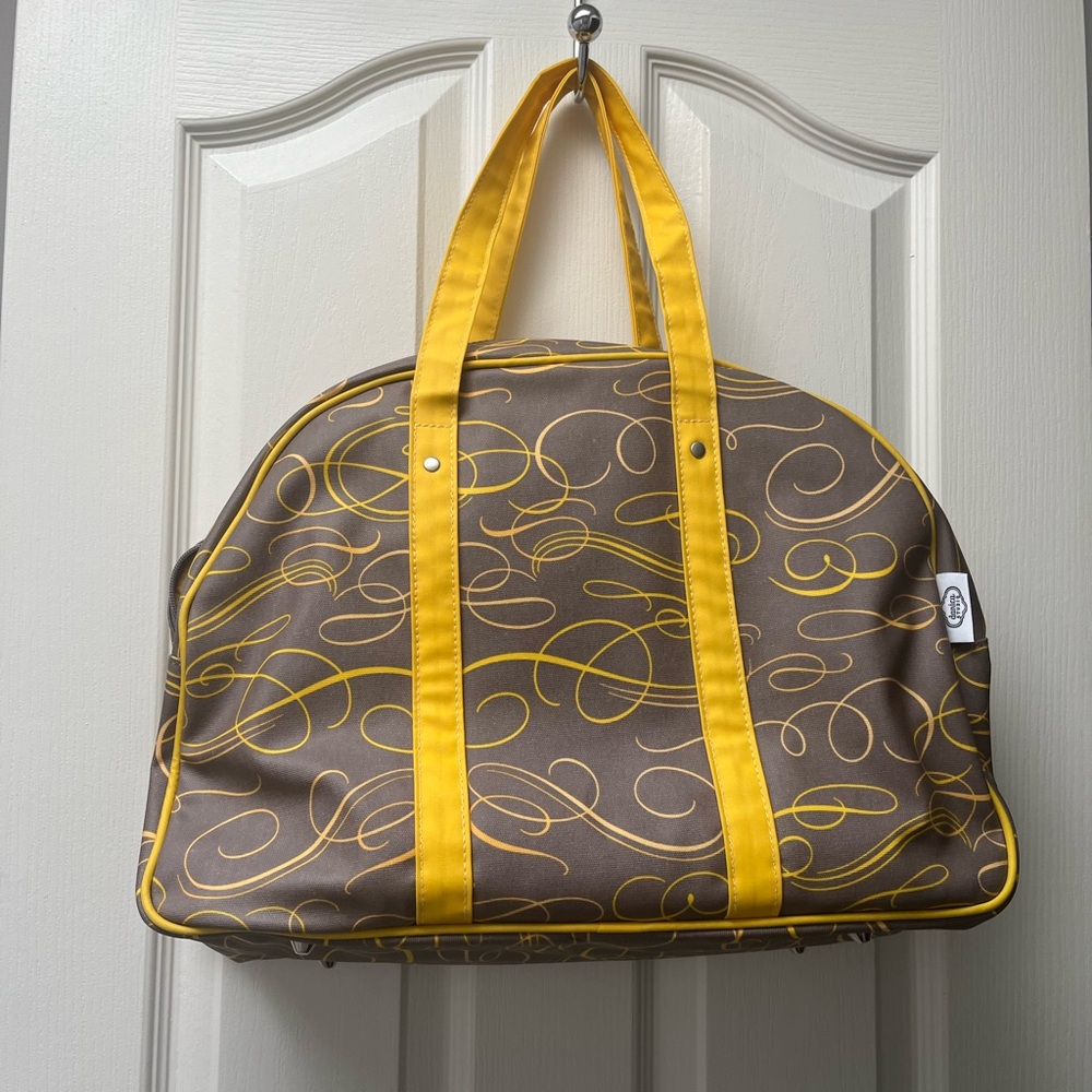 Chapters Yellow and Brown Travel Bag